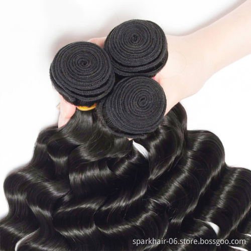 Unprocessed Mink Virgin Human 12A Grade Raw Brazilian Hair Bundles Cuticle Aligned Natural Hair Vendor Loose Deep Hair Extension